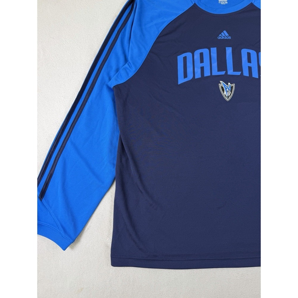 Adidas Dallas Mavericks NBA Long Sleeve Performance Shirt XL Blue Basketball - Picture 6 of 16